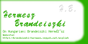 hermesz brandeiszki business card